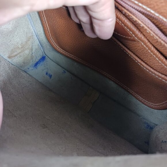 DOONEY & BOURKE vintage pebbled crossbody taupe leather - Picture 16 of 16
